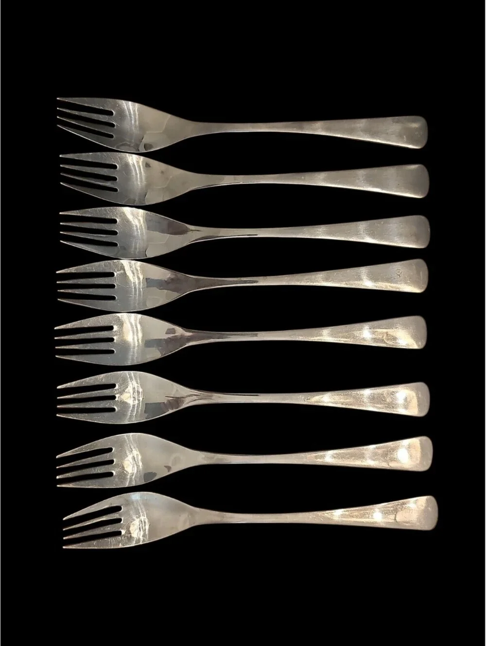 VINTAGE ROGERS STAINLESS STEEL KOREA DINNER FORKS SET OF 8